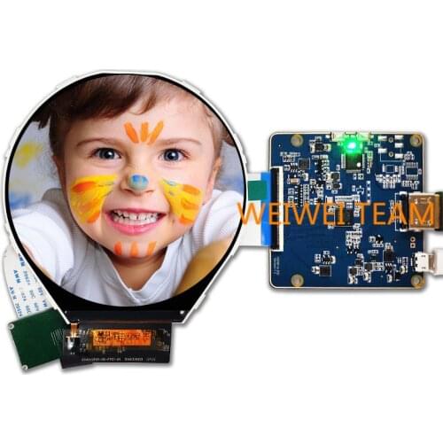 Wisecoco 3.4 inch Round Display 800X800 Circular LCD TFT IPS Panel To Mipi Controller Board For Instruments Meters replace