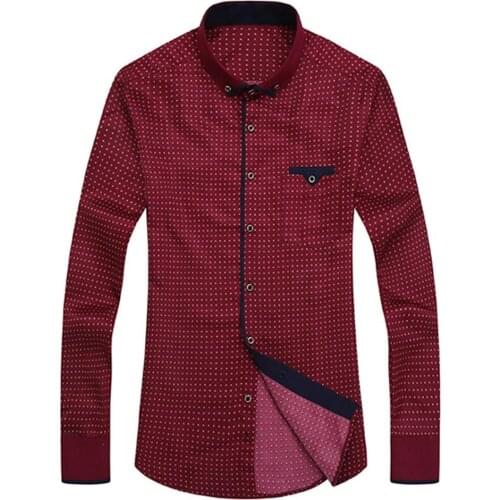 Men Shirts Plus Size Spring Business Men Long Sleeve Turn Down Collar Shirt Slim Fashion Top 2021 Mens Clothing