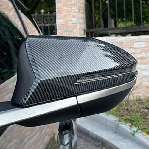 For Hyundai Tucson 2021 2022 Carbon Fiber Side View Rearview Mirror Cover Trim Protection Cap Sticker Accessories Car Styling