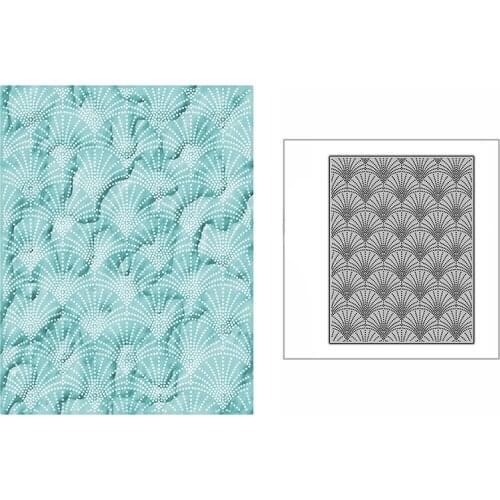 New Dotted Layered Scallop Background Plate 2021 Metal Cutting Dies for Scrapbooking and Card Making Embossing Craft No Stamps