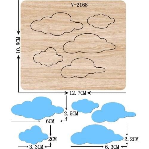 New Cloud wooden dies cutting dies for scrapbooking Multiple sizes V-2168
