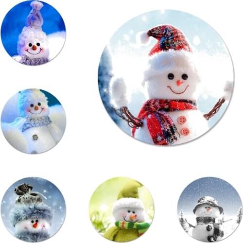 Christmas Snowman Craft Badge Brooch Pin Accessories For Clothes Backpack Decoration gift 58mm