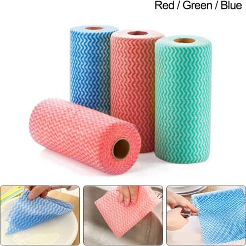 Multipurpose Disposable Cleaning Towels Kitchen Cleaning Cloth 50pcs/Roll Nonstick Wiping Dishcloth Washcloth Towel