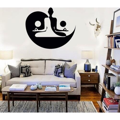 Yin Yang Pattern Removable Wall Stickers For Yoga Studio Vinyl Wall Decal Zen Interior Meditation Home Decal Buddha Decor SYY848