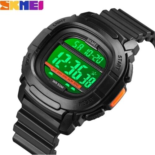 Outdoor Sport Watch Luxury Digital Watch Men Top Brand SKMEI 50m Waterproof Wristwatch Clock Man Countdown LED Light Watches