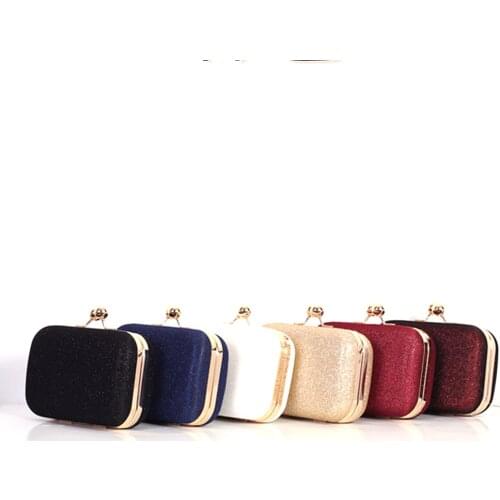 Fashion PU Women Evening Clutch Solide Color Lady Bridesmaid Wedding Handbag Mini Purse Wallet for Banquet Party Shoulder Bag