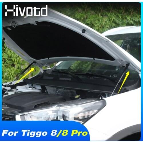 Bonnet Hood Strut Bar Hydraulic Rod Engine Gas Lift Support Refit Parts Shock Absorbing For Chery Tiggo 8 /Tiggo 8 Pro 2018-2021