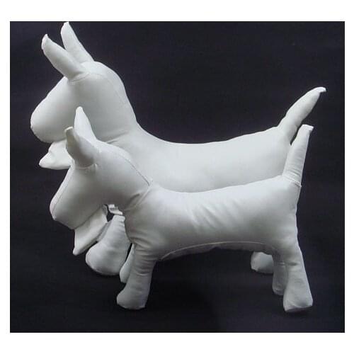 Dog Mannequin PU Leather Dog Models Standing Position Scottish Puppy Dog Model S L Pet Shop Display