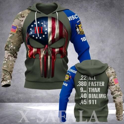 Army Navy Skull Flag Countrty 3D Printed Hoodie Man Female Zipper Pullover Sweatshirt Hooded Jersey Streetwear Tracksuit-1