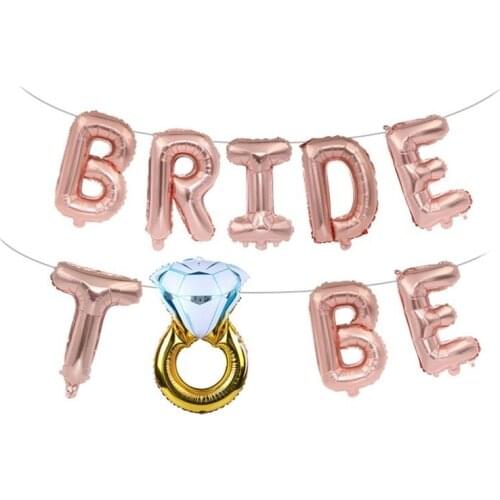 Bride To Be Balloon Wedding Balloons Letters Balonnen Big Letter Ballon Globos Wedding Party Supplies Aluminium Foil Hen Party