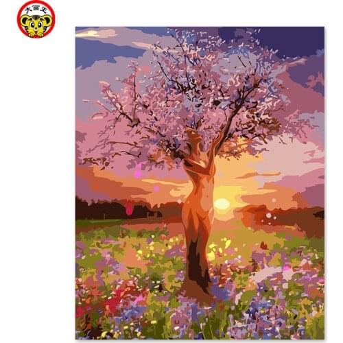 Painting by numbers art paint by number DIY decoration living room bedroom sofa background painting life tree abstract maternal