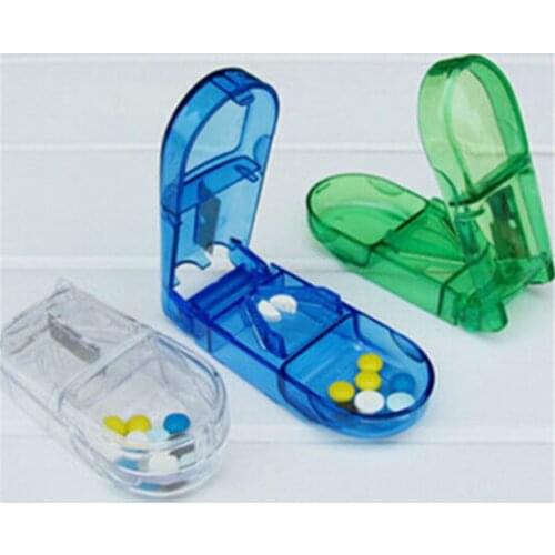 1PC Portable Medicine Box Dispenser Capsule Holder Hold Storage Box Pill Tablet Pill Cutter Divider Multi Style