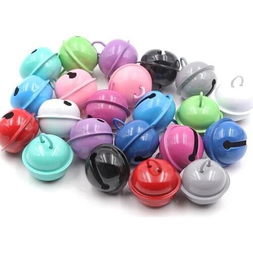 Pet Dog 22mm 10PCS Cat Jingle Bells Party Decoration Aluminum Beads Rich-colorful Bells Beads Christmas DIY Crafts Accessories