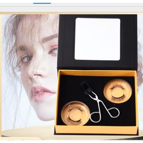 12Set/Lot Quantum Magnetic False Eyelash Tweezers Suit Two Pairs Glue Free Beauty 3D Synthetic Fiber Natural Thick HA2304