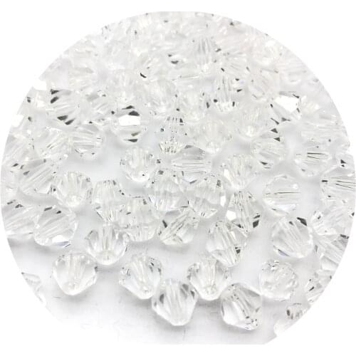 4/6/8mm Shiny Crystal beads Bicone Beads Glass Beads Loose Spacer Beads for Jewelry MakingDIY Bracelet Necklace #001