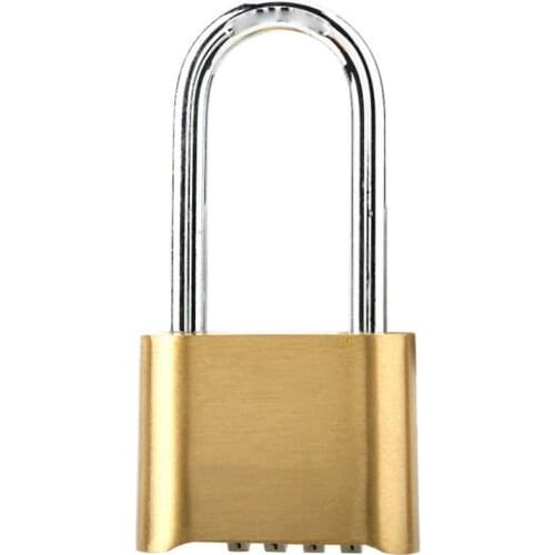 4 Digit Combination Code Long lock Padlock Waterproof Brass Long Padlock Outdoor Lock Luggage/Suitcase/Gate Lock