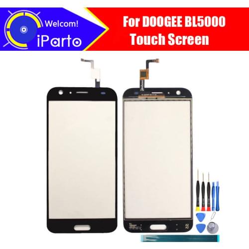5.5 inch DOOGEE BL5000 Touch Screen Glass 100% Guarantee Original New Glass Panel Touch Screen For BL5000 + tools+Adhesive