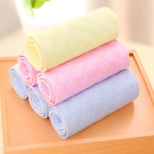 5 piece color diapers 3-layer baby diapers foldable free non fluorescent cotton diapers spring, summer, autumn and winter