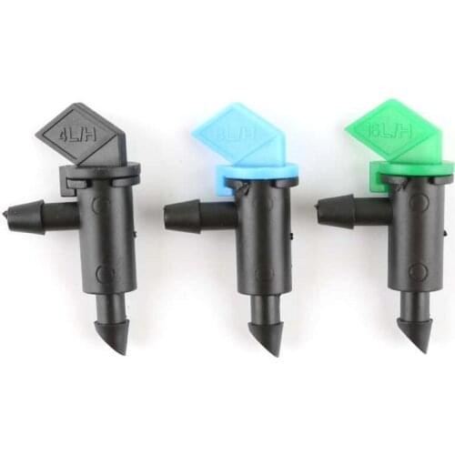 50pcs 4L 8L 16L/H Flag Dripper Garden Sprinkler Agriculture Garden Watering System Drip Garden Irrigation Accessories