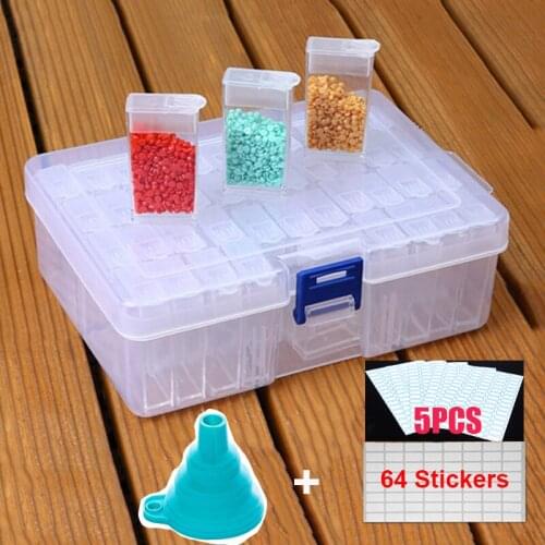 5D Diamond Painting Box Accessories 42 Grids DIY Diamond Embroidery Tool Jewelry Nail Art Rhinestone Storage Box