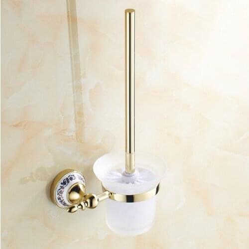 European style Bathroom Accessories, Luxury Gold Design Toilet Brush Holder&WC Brush Set /Stainless steel Household Products
