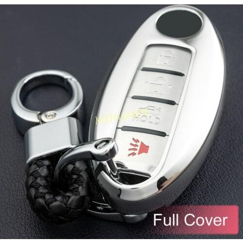 Car Key Chain Ring Cover Fob Case For Nissan Rogue Sport Qashqai X-Trail Altima Sentra Teana Sylphy Kicks Micra Juke Infiniti