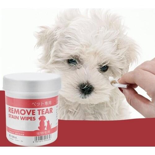 Dogs Cats Cleaning Paper Towels 100PCS/Set Pets Eyes Wet Wipes Tear Stain Remover Gentle Non-intivating Tissue Grooming Supply