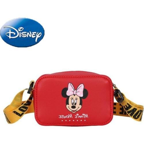 Disney Minnie Mouse Fashionable Childrens Messenger Shoulder Bag, Cute Anime Girl Storage Handbag, Lady Mobile Phone Hobos