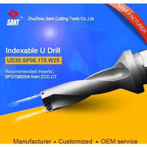 Matched inserts SPMG060204 drilling bit indexable drilling tool U drill UD30.SP06.170.W25