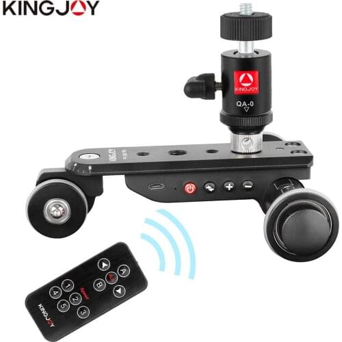 KINGJOY PPL-06SPRO Camera Slider Dolly Car Rail Systems Time Lapse Electric Motorized Dolly Car For Camera Phone Camcorder Dslr
