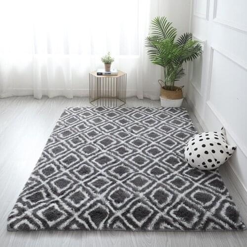 Living room carpet bedside plush floor mat tatami rectangular crawling rug thickened high-density sponge non-slip carpet