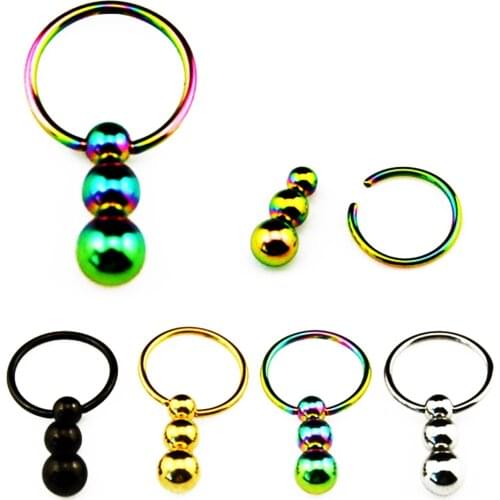 1pc Ball Circular Barbell Ring,Steel Ball Captive Ring,Earring Stud, Horseshoe Lip ring Piercing Jewelry