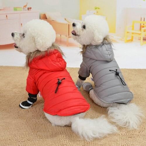 Hood Puppy Jacket Clothing for Chihuahua Winter Warm Small Dog Clothes FUR Pet Cat Dog Coat For Chihuahua Bulldog Kurtka Dla Psa