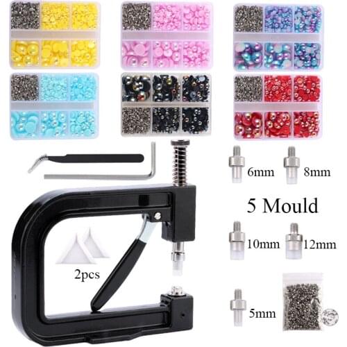 Pearl Setting Machine/Half round bead suit Handmade tools for Hats/Shoes/Clothes/Bags/Skirt Setting Machine DIY Accessories