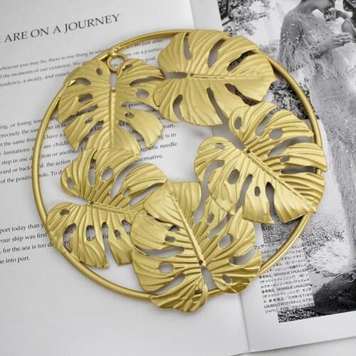 Metal Wall Hanging Decoration Innovative Home Leaf Wall Art High Gloss Three-dimensional Effect Metal Artwork Home Decoration