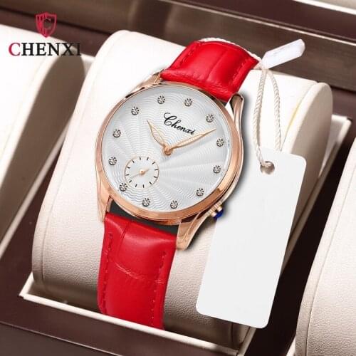 CHENXI Fashionable and Simple Ladies Quartz Watch High-end Waterproof All-match Girl with Diamond Luxury Watch WA177