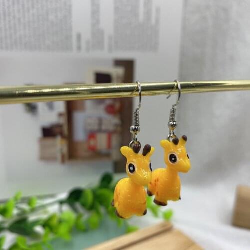 Cartoon Cute Colorful Animal Fawn Earrings for Girls Women Children Birthday Gift Lovely Jewelry Christmas gifts