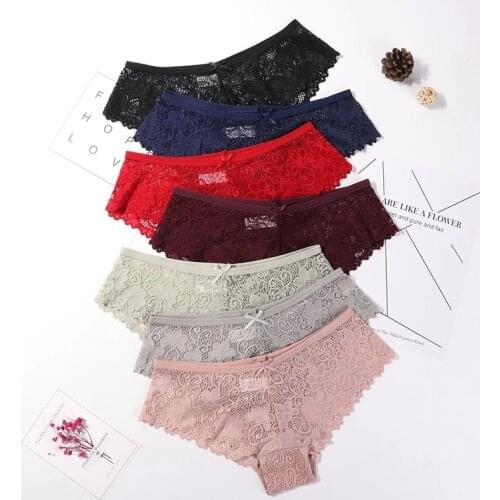 Gentle Non-marking Girls Briefs Sexy LaceComfortable Breathable Low-waist Female Underwear Light Luxury Romance Seamless Panties