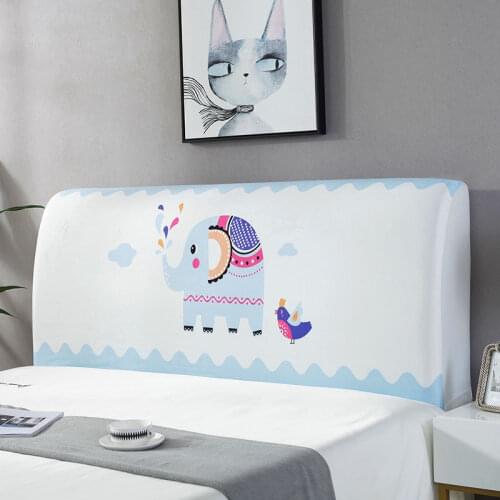 Printed Bed Head Cover All-inclusive Headboard Slipcover Elastic Sofa Furniture Backrest Cover Twin Full Queen Bed Protector