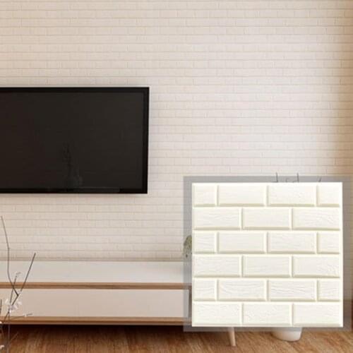 DIY Self Adhesive 3D Wall Stickers Foam Panels Waterproof Covering Wallpaper Home Living Room Decor TV Background Decoration Kid