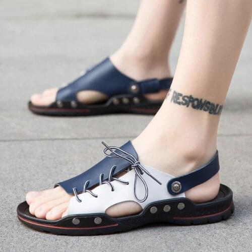 2021 Big Size Mens Shoes Summer Cool Slippers Fashion Beach Shoes Flip Flops Casual Comfortable Sandals Male Outdoor Slipper