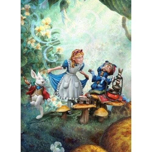 Assembly Unpainted Scale 1/32 54mm Alicia woman soldier 54mm Historical toy Resin Model Miniature Kit