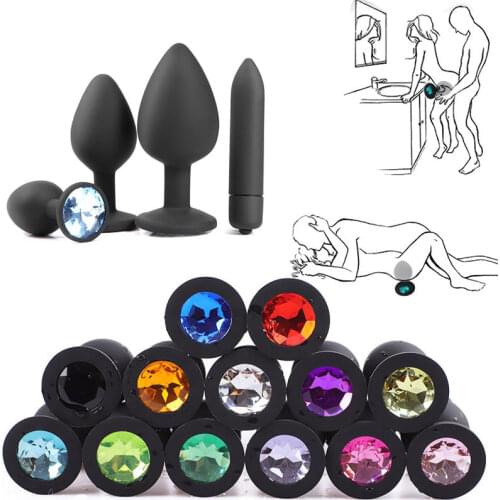 Silicone Butt Plug SM Masturbator Bullet Vibrator Anal Dilation Erotic Prostate Massage Sex Toys For Woman Men Couples Gay Adult