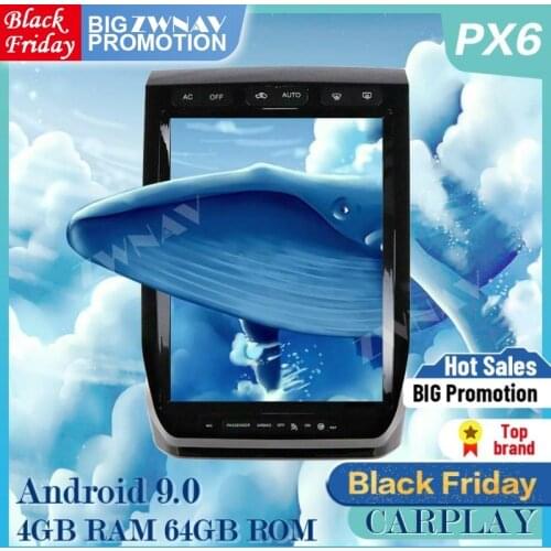 Vertical Tesla Style Screen Android 9.0 Player For Ford Raptor F150 2015 2016 2017 2018 2019 Car GPS Navi Radio Stereo Head Unit