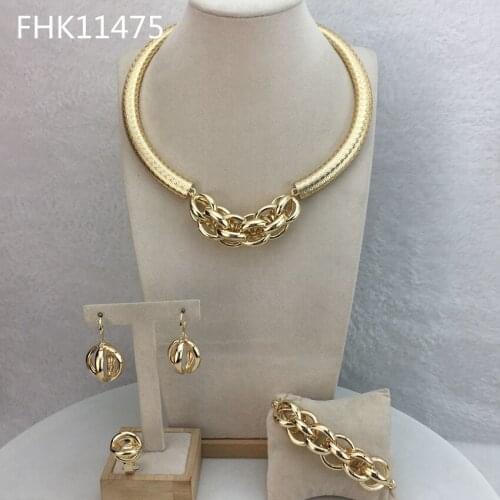 Yuminglai Jewelry African Fashion Rhinestone Party Four Pieces Jewelry Set for Women FHK11475