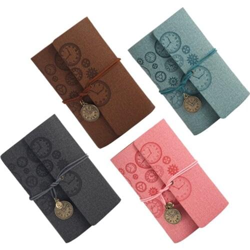 A6 Vintage Loose Leaf Vintage Creative Diary Notebook Plain Kraft Ruled Squared 4 in 1 Travel Journal