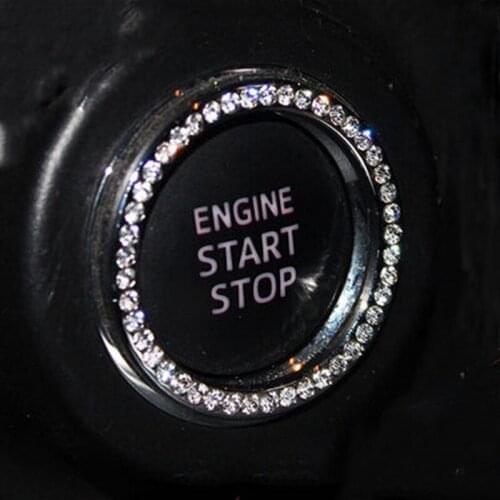 Diamond Ignition Switch Cover Decoration Sticker Protection Ring for Volkswagen vw POLO Tiguan Passat Golf EOS Scirocco Jetta