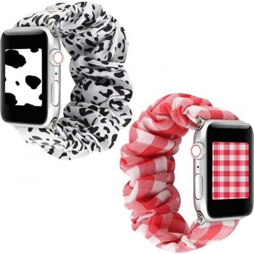 Women Scrunchie Watchband for Apple Watch 38mm 42mm 40mm 44mm Elastic Pride Bracelet Strap for iWatch5 4 3 2 1 Correa Accesories