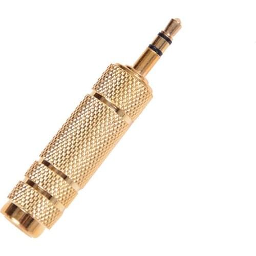 1PCS New 3.5mm Male to 6.5mm 1/4" Female Jack Plug Stereo Headphone Microphone Audio Adapter Converter AV