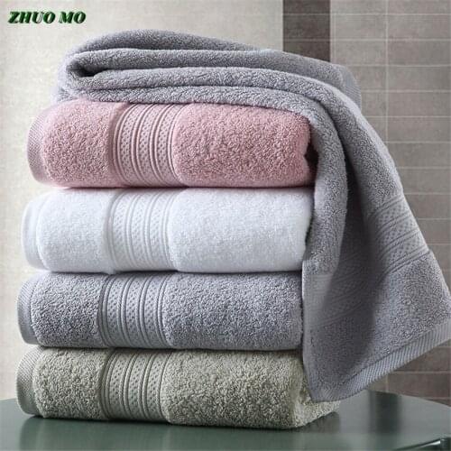ZHUO MO 1pc 150*80cm 100% Pakistan Cotton Bath Towel Super absorbent Terry Bath Beach towel Large Thicken Adults Bathroom Towels